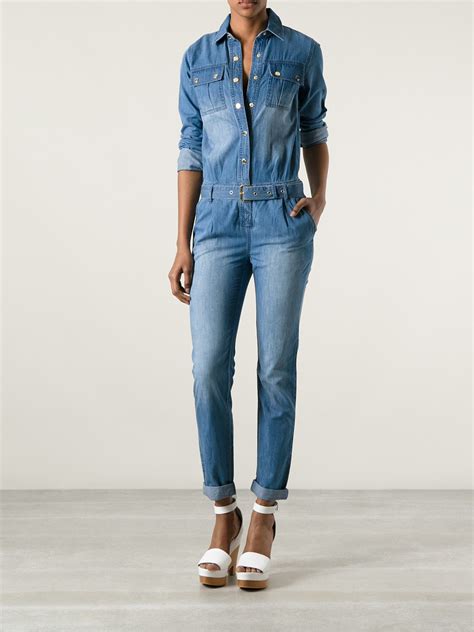 michael kors denim jumpsuit